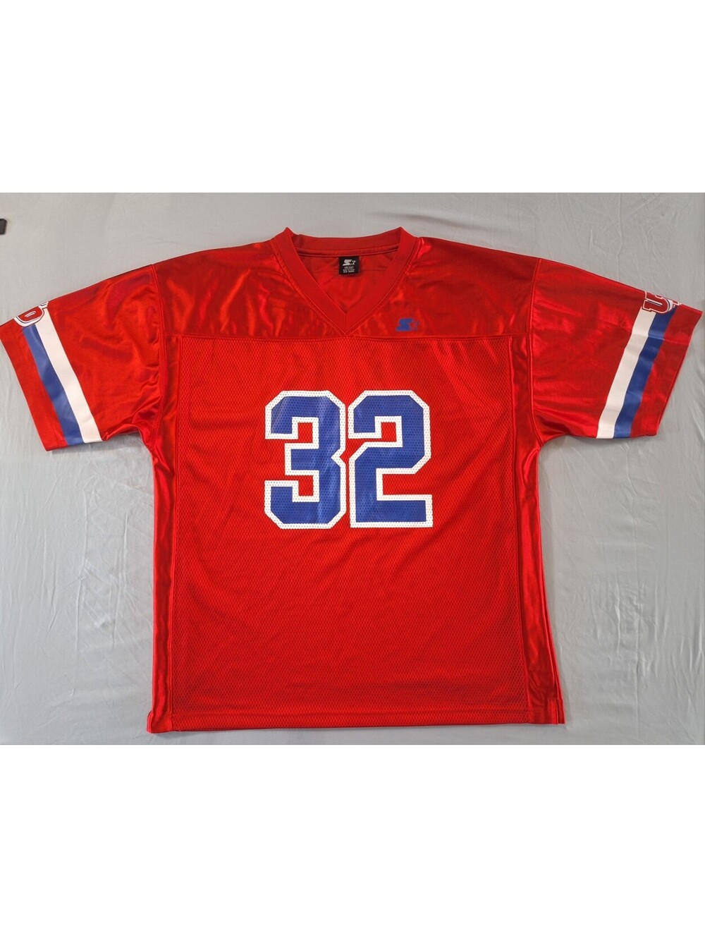 Vintage Starter University of Dayton Flyers Football Jersey 32 Red Mesh, Mint XL